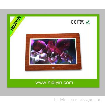7inch lcd screen wood digital photo frame